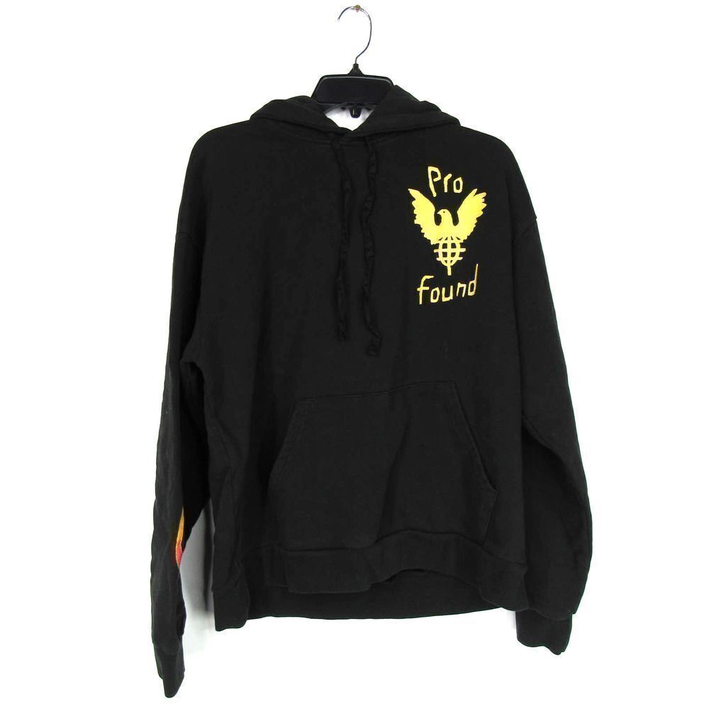 PROFOUND EAGLE FLAME MEN'S HOODIE IN VINTAGE BLACK SZ S